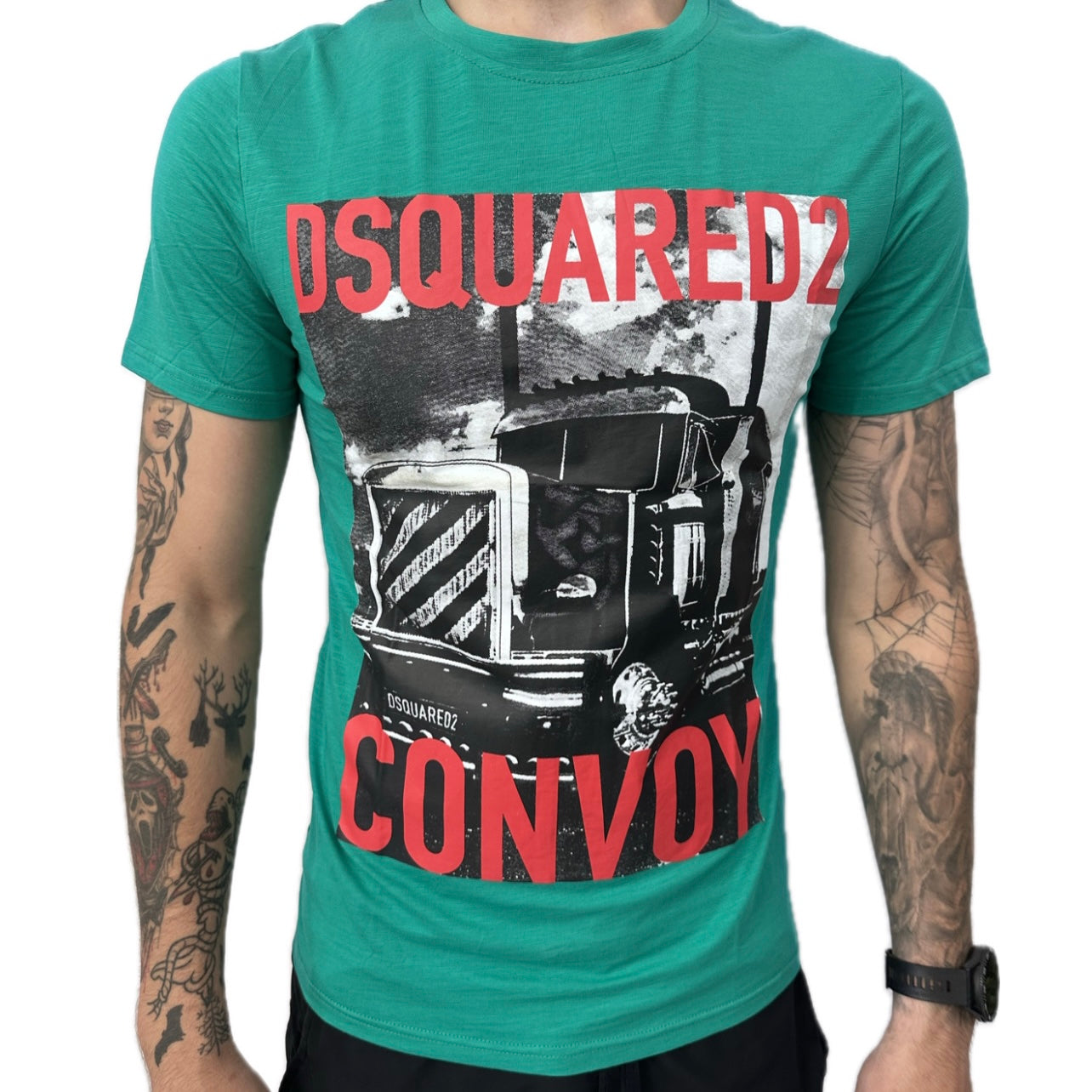 Зелена мъжка тениска Convoy